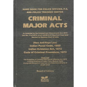Book Corporation's Criminal Major Acts [HB] : Handbook for Police Officer, P. S. & Police Training Center [New Anti-Rape Law]